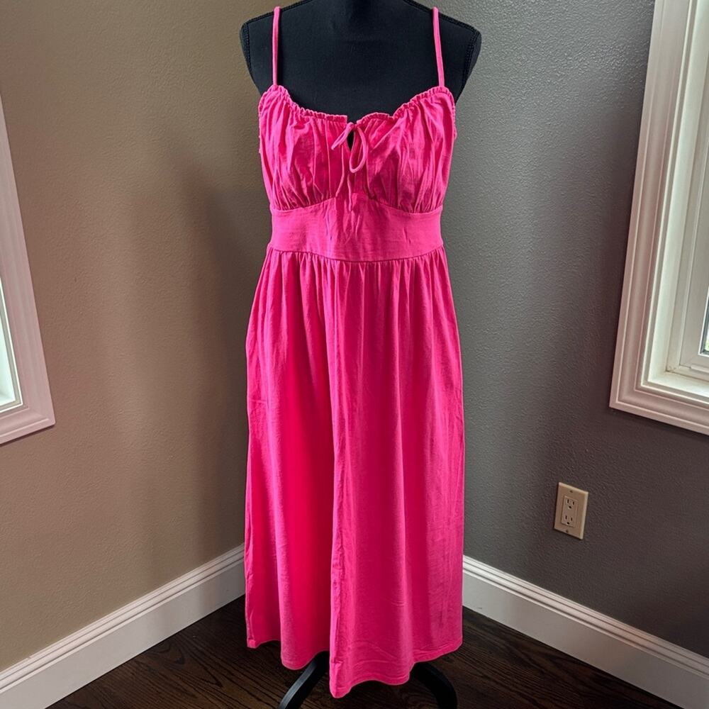 Old Navy Hot Pink Midi Dress
